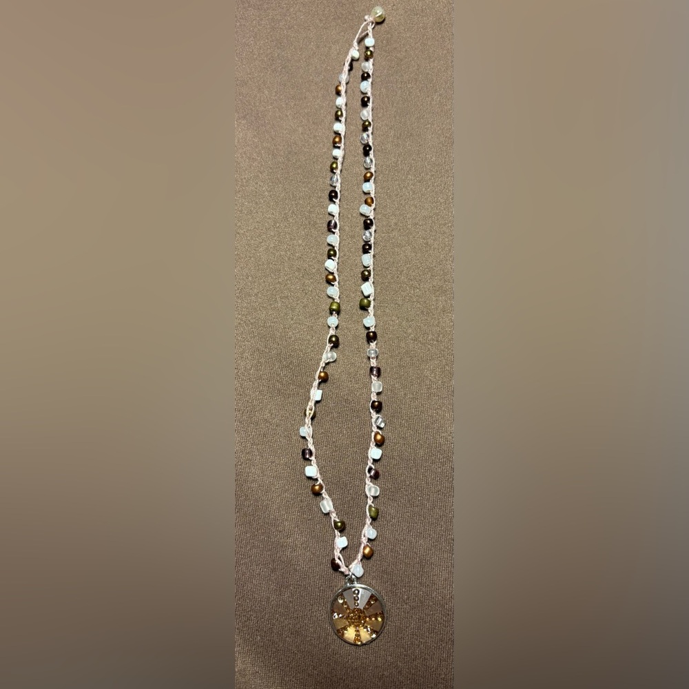 Beaded Suncatcher Necklace ☀️🤎
